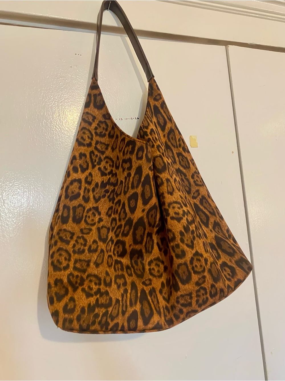 Leopard-Print Shoulder Hobo Bag in leopard with small bag included